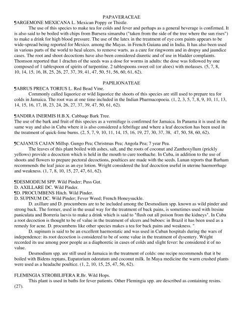 MEDlCINAL PLANTS OF JAMAICA. PARTS 1 & 11.