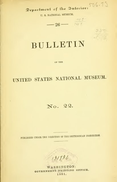 Bulletin - United States National Museum - Smithsonian Institution