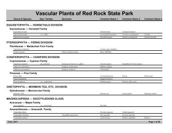 Vascular Plants - Arizona State Parks