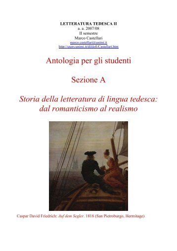 Storia della letteratura di lingua tedesca