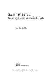 ORAL HISTORY ON TRIAL - UBC Press