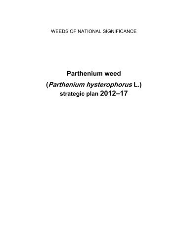 National Strategy 2012-2017 - Weeds Australia