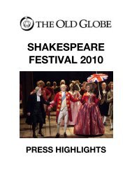 SHAKESPEARE FESTIVAL 2010 - The Old Globe
