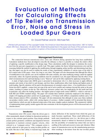 Evaluation of Methods for Calculating Effects of Tip Relief on ...