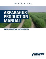 ASPARAGUS PRODUCTION MANUAL - Netafim USA