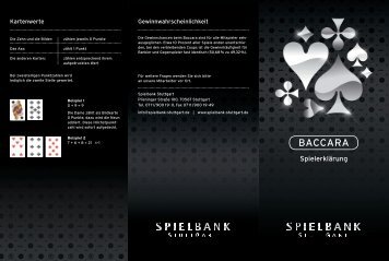 Spielerklärung Baccara (Download PDF) - Spielbank Stuttgart