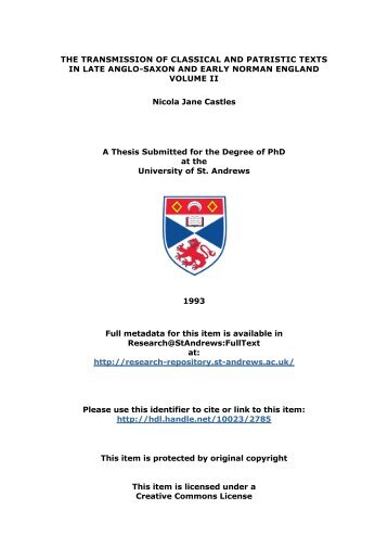 N. J. Castles Phd Thesis V2 - University of St Andrews