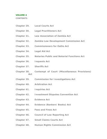 Chapter 29. Local Courts Act Chapter 30. Legal Practitioners Act ...