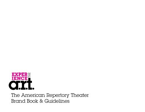 The American Repertory Theater Brand Book & Guidelines - Groups