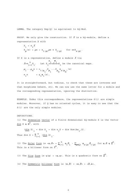 Lectures on Representations of Quivers by William Crawley-Boevey ...