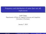 Frequency and distribution of some (but not all) implicatures