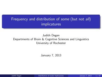 Frequency and distribution of some (but not all) implicatures