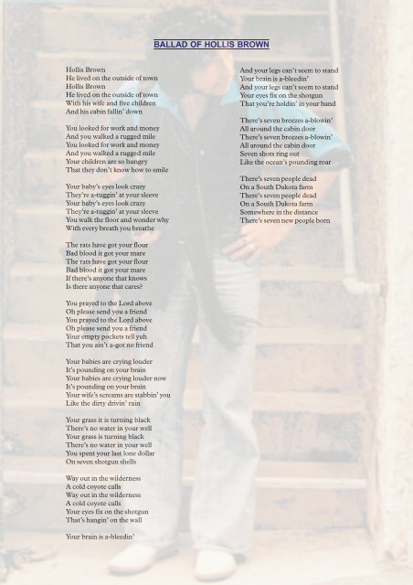 Bob Dylan's Song Lyrics - One World Net