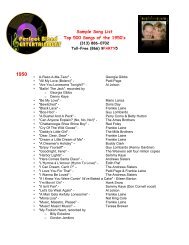 Top 500 Songs of the 1950's - Perfect Blend Entertainment