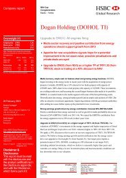 Dogan Holding (DOHOL TI)-Upgrade to OW(V): All engines ... - Hsbc