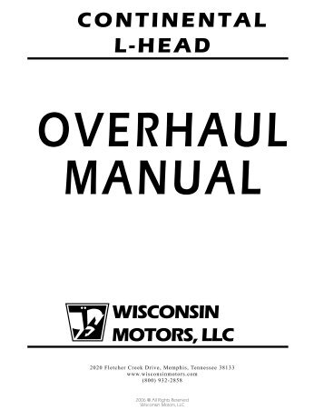 Continental L-Head Overhaul Manual - Igor Chudov