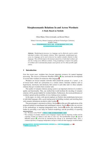 Morphosemantic Relations In and Across Wordnets