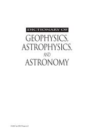 DICTIONARY OF GEOPHYSICS, ASTROPHYSICS, and ASTRONOMY