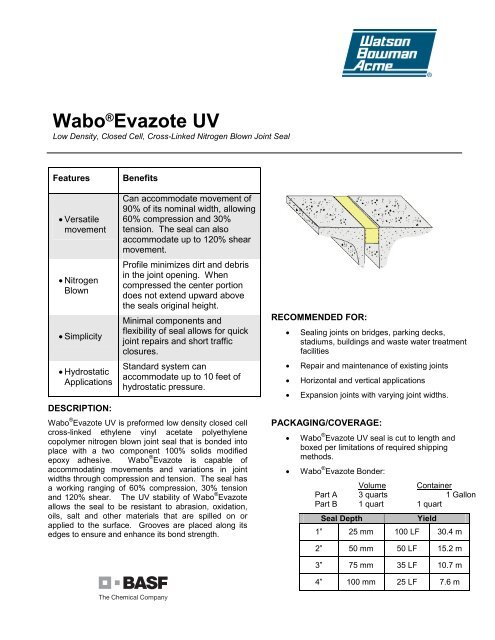 Wabo®Evazote UV