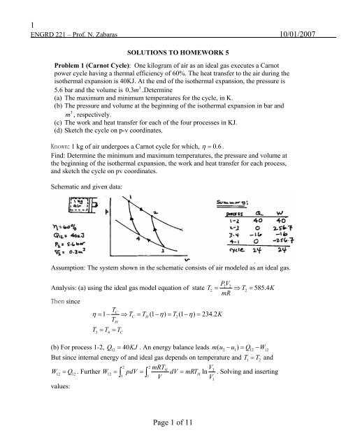 Solutions to homework 5