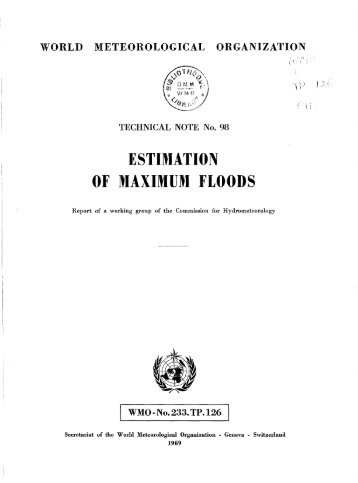 OF MAXIMUM FLOODS - WMO
