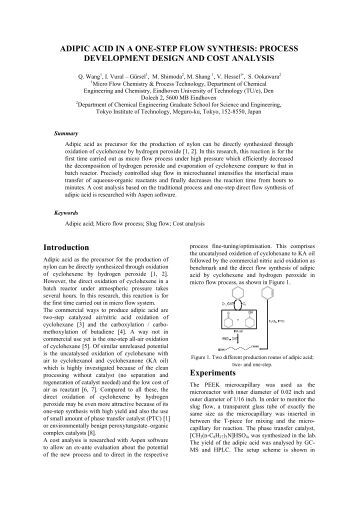 preparation of adipic acid from cyclohexene Preparation of adipic acid from cyclohexene, in this laboratory period the cyclohexene prepared in the previous experiment is oxidised to adipic acid along. preparation of adipic acid from cyclohexene Preparation of adipic acid from cyclohexene, in this laboratory period the cyclohexene prepared in the previous experiment is oxidised to adipic acid along.