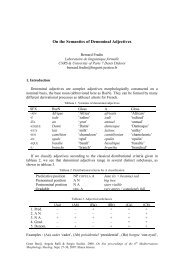 On the Semantics of Denominal Adjectives - Laboratoire de ...