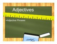 Adjective Phrases - St. Rita Catholic School