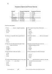 Possessive Adjective and Pronoun Exercise at ... - autoenglish.org