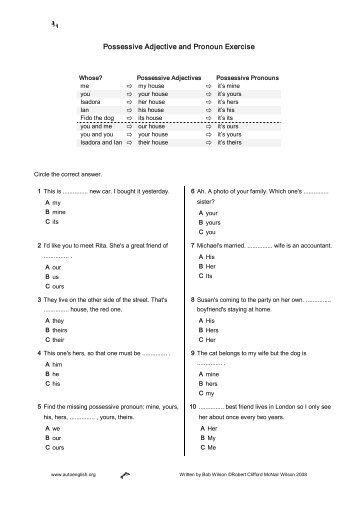 Possessive Pronouns Worksheet French - french personal pronouns
