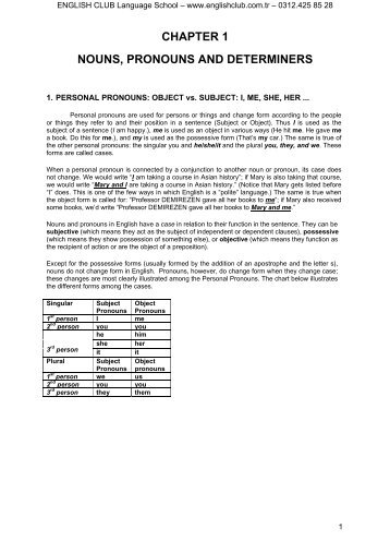 chapter 1 nouns, pronouns and determiners - English Anchor