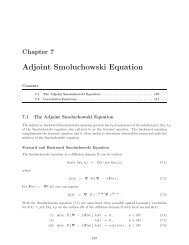 Chapter 7 Adjoint Smoluchowski Equation