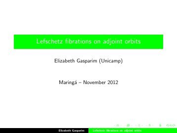 Lefschetz fibrations on adjoint orbits - PMA