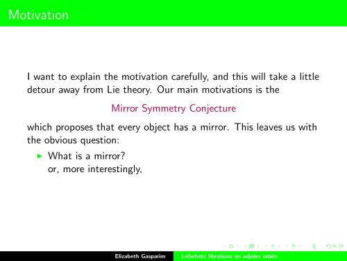 Lefschetz fibrations on adjoint orbits - PMA