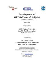 Development of GEOS-Chem v7 Adjoint - People - Virginia Tech