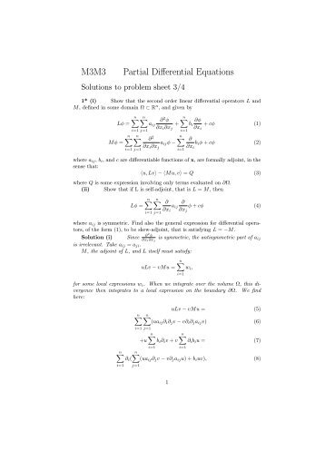 M3M3 Partial Differential Equations