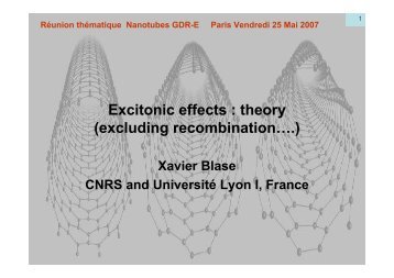 excitons - CNRS