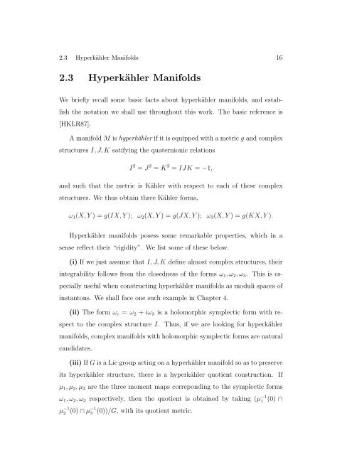 Construction of Hyperkähler Metrics for Complex Adjoint Orbits