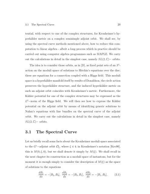 Construction of Hyperkähler Metrics for Complex Adjoint Orbits