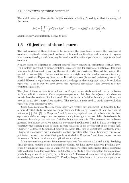 Optimal Control of Partial Differential Equations