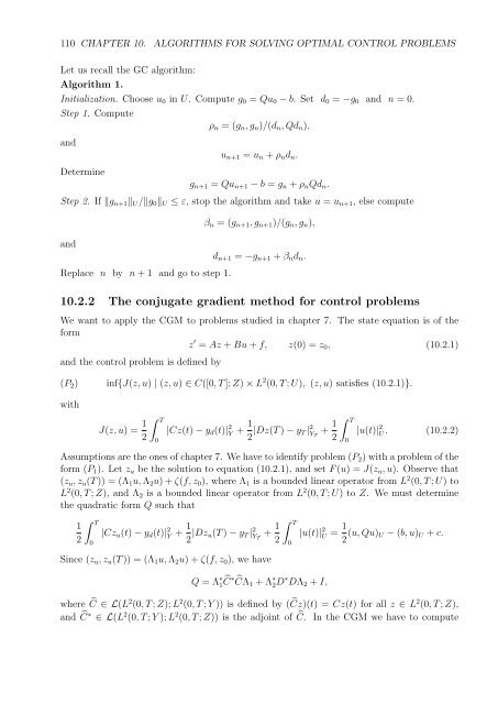 Optimal Control of Partial Differential Equations