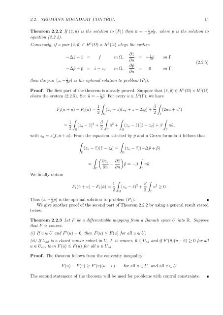 Optimal Control of Partial Differential Equations