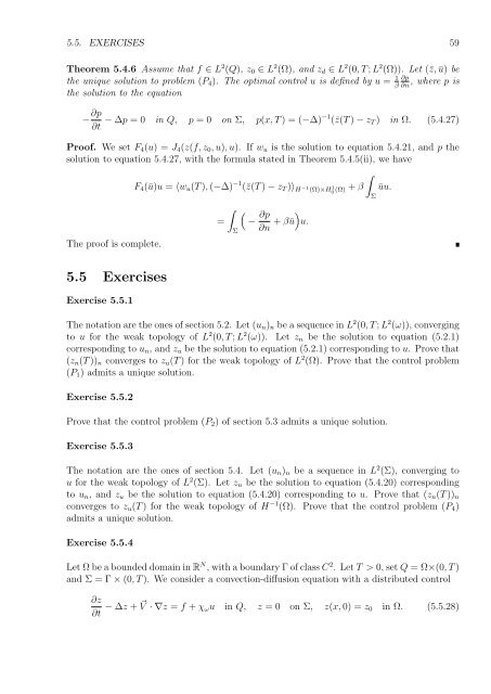 Optimal Control of Partial Differential Equations