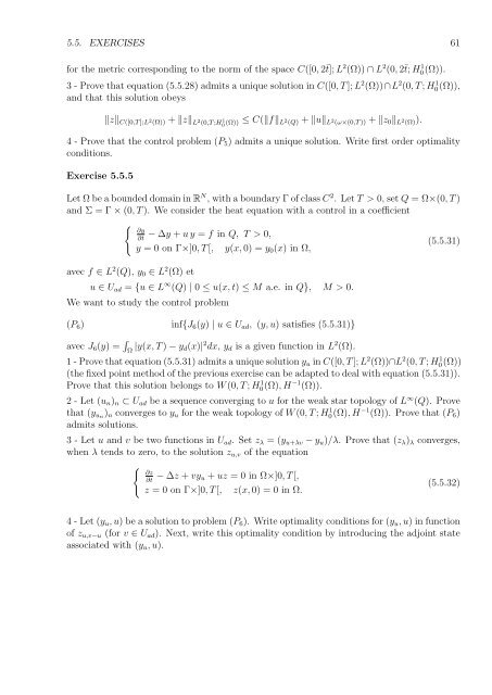 Optimal Control of Partial Differential Equations