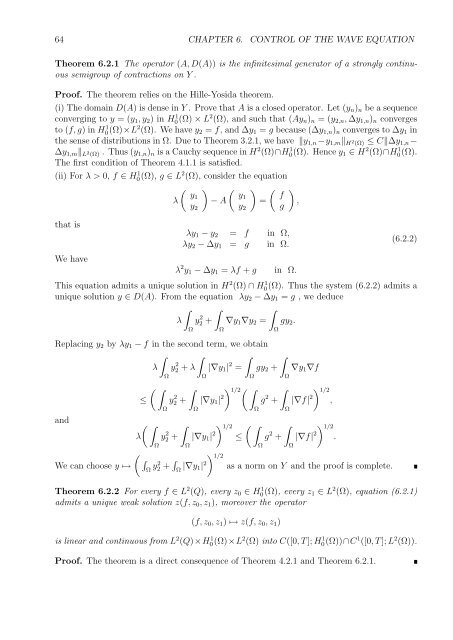 Optimal Control of Partial Differential Equations