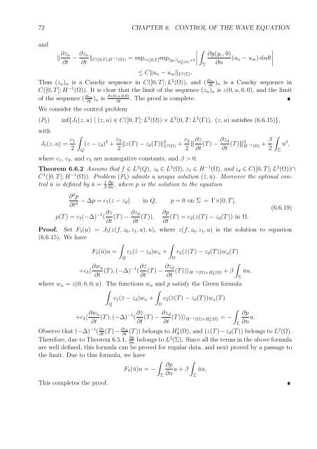 Optimal Control of Partial Differential Equations