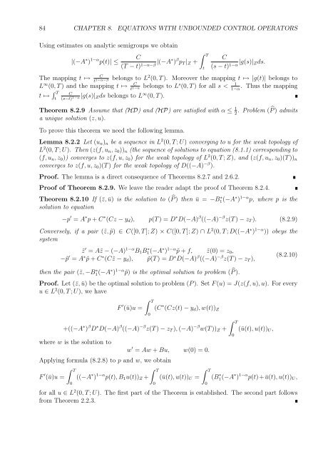 Optimal Control of Partial Differential Equations