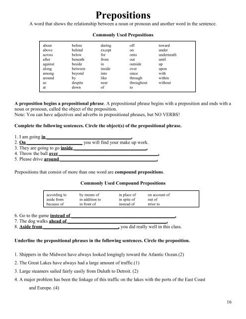 Nouns, Adjectives, Verbs, and Adverbs - Sartell