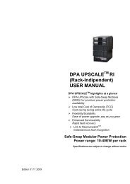 DPA UPSCALE RI (Rack-Indipendent) USER ... - Atek Teknik A/S