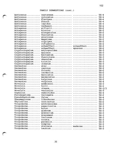 Hexapod Orders - Franz Lab - Arizona State University